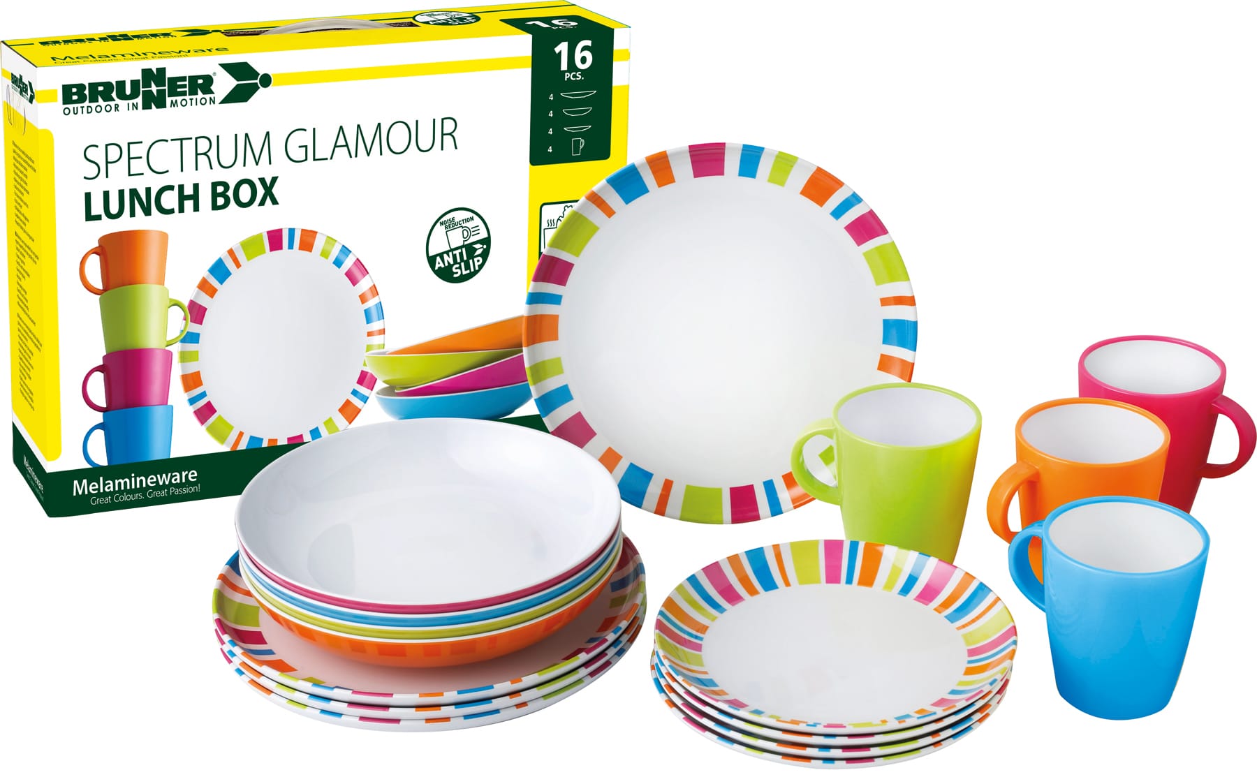 Brunner Spectrum Glamour Themed Picnic Tableware
